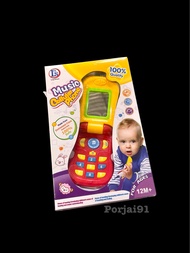โทรศัพท์มือถือฝาเปิด RLP#CY1013A โทรศัพท์ของเล่นสำหรับเด็กๆปุ่มกดได้ มีเสียง แถมถ่านในตัว