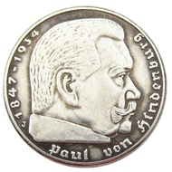 German Silver Coin 5 Mark 1936-1939 (ADEFGJ) Copper Silver Plated Commemorative Coin Metal Crafts 12