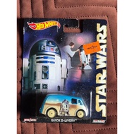 QUICK D-LIVERY - STAR WARS R2-D2 - METAL/METAL REAL RIDERS - HOT WHEELS TOY CAR
