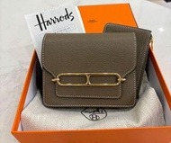 Hermes Roulis slim 大象灰淡金 山羊皮