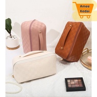 G9 STOR Pillow Cosmetic Bag Fully Open Storage Bag Pocketed Separation For Makeup Skincare Product