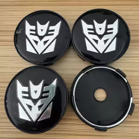 4PCS Universal 56mm 60mm For Autobot Badge Car Wheel Center Caps Dustproof Decorative Hub Caps Stick