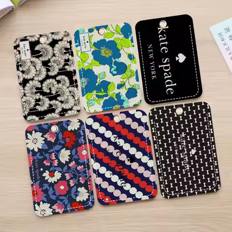 K-Kate S-Spade Keychain With Access Card Holder, Bus Pass & Meal Card ID Bank Card Protective Case F