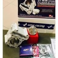 Y15ZR Y15 UMA RACING CERAMIC BLOCK 57MM WITH FORGED PISTON FOR HEAD 19/22MM [HIGH COMPRESSION]