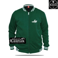 Jaket Varsity Pria  Lea Keren  Text Putih Baseball Distro Pria Jaket Pria Wanita Keren Oversize Cewe