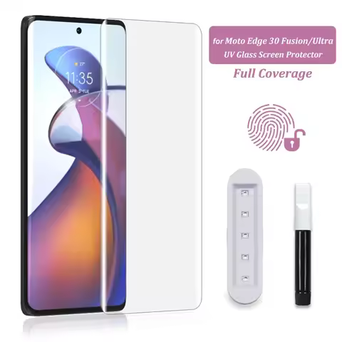 3D Curved Quality Full Glue UV Tempered Glass For Motorola Moto Edge 30 Ultra 50 60 Pro 60S Screen P
