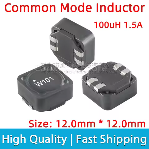 2pcs SMD SMT Common Mode Choke Coupled Inductor Dual Winding Inductance 100uH 1.5A Filter Magnetic R