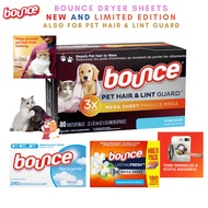 Bounce Anti Wrinkle Pet Lint Hair Fabric Softener Dryer Sheets Mega Size