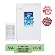 Morgan Upright Freezer MUF-DC88 85L 130W 4-Freezer Compartment Drawers Upright Freezer