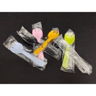 Individual Pack Fork & Spoon / Little spoon & fork / 4.5" Spork Fork(50pcs±/pkt) Disposable Spoon Di
