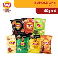 [Bundle of 6] Lay's Potato Chips Mid pack 50g / [Pek 6] Lay's Kerepek Kentang 50g Lays Potato Chips
