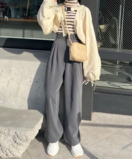 全新hinari西裝褲 灰
