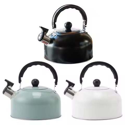 Hot 3L Whistle Stove Gas Water Kettle Universal Electroplated Bronze Handle Tea Kettle Gas Induction
