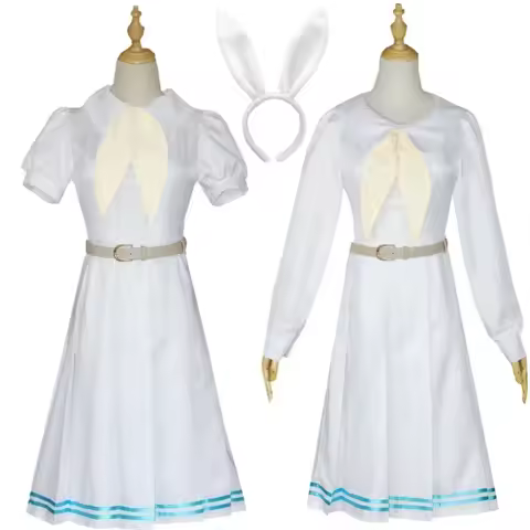 Cos BEASTARS Haru Rabbit Short Sleeves Cosplay Costumes Halloween Christmas Party Sets Uniform Suits
