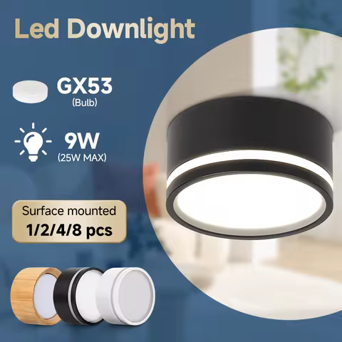 CHUANGYANG Replace GX53 Led Down Light Surface Mounted Spotlight Indoor Ceiling Downlight For Hallwa