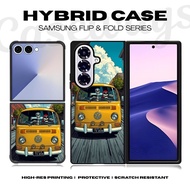 Yellow van Hybrid Case Casing Samsung Galaxy Z FOLD 8 7 6 5 4 3, Z FLIP 8 7 6 5 4 3