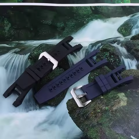 Men rubber watchband accessories compatible with Invicta Russian Pro Diver sports watch strap black 