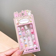 Ready Nail Arts Kuku Palsu Hiasan Tangan Manicure Pedicure Anak Perempuan Gambar Kuda Pony Imut Lucu