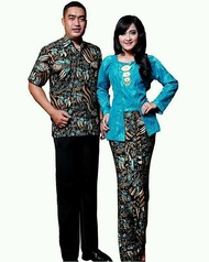 Batik Sarimbit Brokat Hijau Tosca/ Baju Couple/ Sarimbit Keluarga