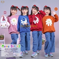 KATUN Children's Suits Cotton Jeans Cargo || Moina Set 2 By Nia Moslem