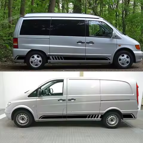 2PCS Car Stickers For Mercedes Benz Vito V Class Viano W447 V260 W639 W638 Marco Polo Camper Van Tun