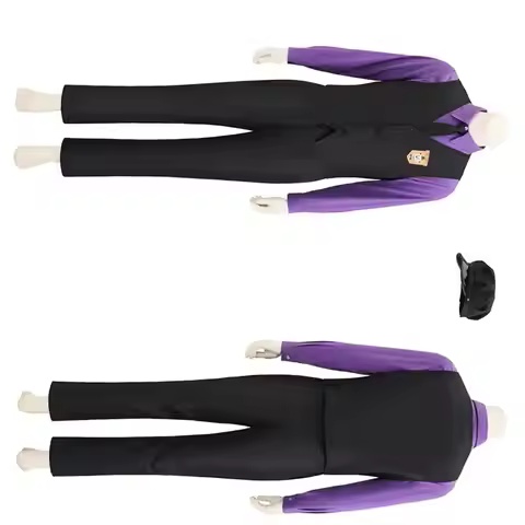 Movie William Afton Cosplay Costume Men Purple Fancy Fancy Uniform With Hat Halloween Party Daily Ou