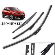 Windshield Windscreen Wiper Blades For Nissan Qashqai J10 Front Rear Window Wiper Blade 2007 2008 2009 2010 2011 2012 2013