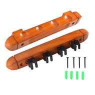 Wall Mount Pool Stick Holder Billiard Pool Cue Rack Hardwood Pool Cue Holder Rest Cue Stick Storage 