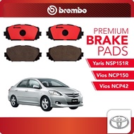 BREMBO NAO Front Brake Pad (1 set) For Toyota Vios'07 NCP93 F,G,S, Vios NCP150, NSP151R G,S, Yaris N
