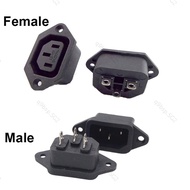 IEC320 C13 Electrical AC Socket 3 Female Male Inlet Plug Connector 3pin Socket Mount  SG9B2