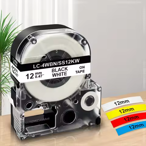 6/9/12mm Label Tape Compatible Epson Label Printer Epson Label Tape SS12KW SS9KW SS6KW for Epson LW4