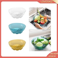 [Lovoski2] Dryer Basket Storage Container Handheld Kitchen Gadgets Salad Mixer Bowl Fruit Washer Dryer for Accessories Shop Foods Veggie