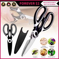 (FOREVER $2) 5 In 1 Kitchen Scissor Ultra Sharp Bottle Opener Ice breaker Professional Heavy Duty