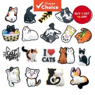 19 Pcs Cute Cat Series Shoe Charms for Sandals, DIY Shoe Decoration Accessories, Great Gift for Men,