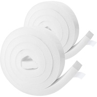 suculentlovers 2 Gulung Pita Kedap Udara untuk Tingkap - Pita Busa PVC, 2 Inci x 0.8 Inci x 6.5 Kaki