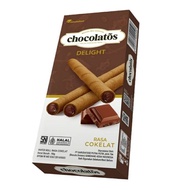 CHOCOLATOS DELIGHT WAFER ROLL COKLAT - VANILA 90 gram