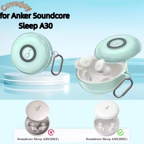 CoverJoy Anti Drop Case for Anker Soundcore Sleep A30 with Carabiner Shockproof Silicone Colorful Co