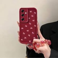 1pc Minimalist Creative Cute Bowknot Decor Phone Case Compatible With Samsung S25Ultra/S25Plus/S25/S