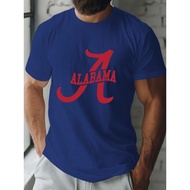 t shirt Alabama Geometric Print Men's Casual Short Sleeve T-Shirt - Summer Ready