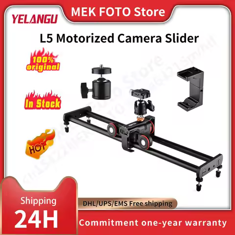 YELANGU L5 Motorized Camera Slider Automatic Video Dolly Car Rail Systems for DSLR Camera Sony iPhon