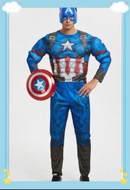 New🔮漫畫版美國隊長成人肌肉連身衣Captain America marvel avengers adult muscle costume party cosplay