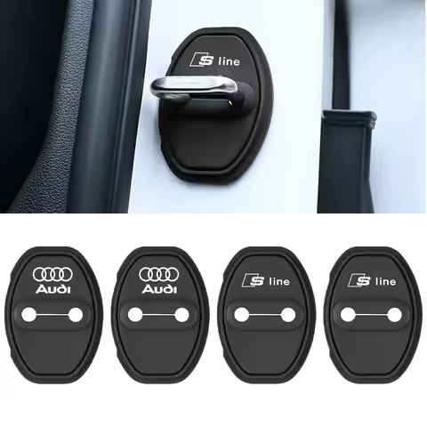 2/4Pcs Silicone Car Door Lock Cover Protective Decoration Case For Audi A4 B8 8P A3 A5 A6 C7 A1 A7 A