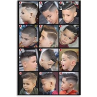 AOMACA Barbershop Wall Decoration Posters for Children's Haircuts And Fashion Men's HaircutsCanvas P