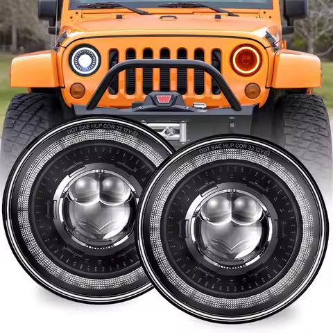 7" Led Car Motorcycle Headlight H4 For Jeep Wrangler JK TJ CJ LJ Lada Defender Suzuki Hummer Headlam