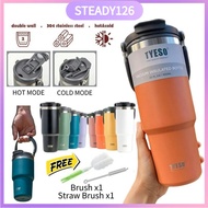 Tyeso Tumbler With Handle 600/750/900/1050/1200ml 304 Stainless Steel Insulated Thermos Flask Water Bottle Botol Air