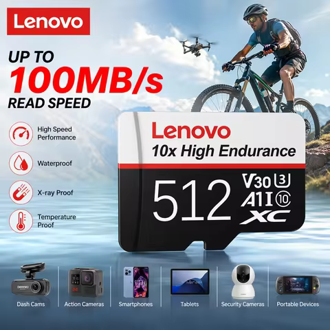 Lenovo High Speed Micro TF SD Card 64GB/128GB/512GB for DJI Mavic Drone 4K Recording Memory Card Cla