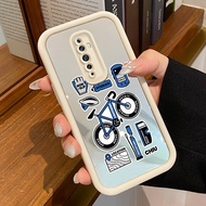 HP Phone Case For OPPO Reno 2F Reno 2Z Reno2 F Reno2 Z Case Sports Bike Case Mirror Cesing Acrylic S