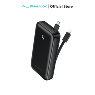เเบตสำรอง ALPHA-X ALP10/ALP20-05PD Power Bank 10000/20000 mAh fast charge 20W มาพร้อมสายในตัว จอแสดง