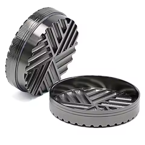 Toothless Non-slip Metal Grinder 3 layers Grass 62MM 2.4 inches Smoke Grinder Black Red