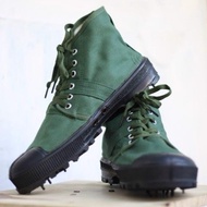 High-top canvas work protection shoes